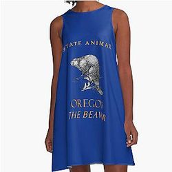 Oregon Territory The North American Beaver A-Line Dress