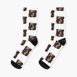 Floral Map of the USA States Oregon Socks