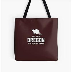 Oregon The Beaver State Established 1859 Tote Bag