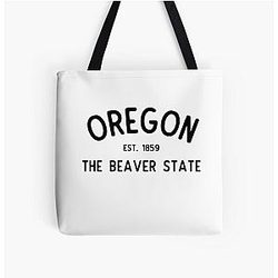 Oregon The State All Print Tote Bag