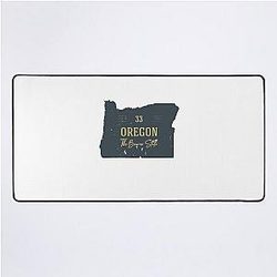 American state map of Oregon, The Beaver State Desk Mat