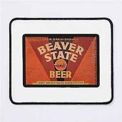 Vintage Beaver State Beer - Rose City Brewing Portland Oregon Mouse Pad