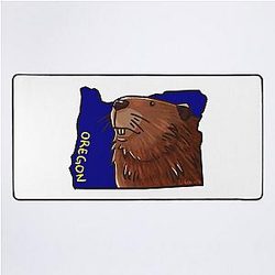 Oregon State Mammal Beaver Desk Mat