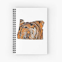 Orange and Black Oregon Spiral Notebook