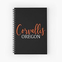 Corvallis Oregon Hand Lettered Tailgating Fan Spiral Notebook