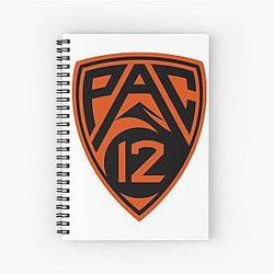 Pac 12 Logo - Oregon State Colors Spiral Notebook