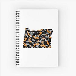 State of Oregon Beavers Spiral Notebook
