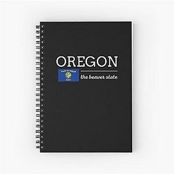 OREGON State Flag Spiral Notebook