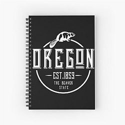 Oregon The Beaver State Est. 1859 Pride-Shirt-Gear Spiral Notebook