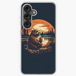 Vintage Oregon Beaver Illustration - Nature Art from PNW Soft Phone Case