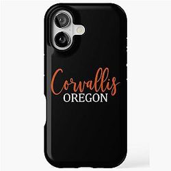 Corvallis Oregon Hand Lettered Tailgating Fan iPhone Tough Case