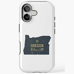 American Oregon map. The Beaver State iPhone case