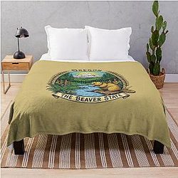 Wild Green Oregon's Untamed Wonder Throw Blanket