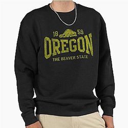 1853 Vintage Oregon Beaver Pullover Sweatshirt