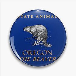 Oregon Territory Animal The North American Beaver Pin