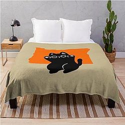 Happy Cat Loves Oregon - State Pride for Pet Lovers Throw Blanket