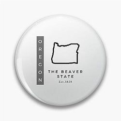 Minimalist US Stat Design - Oregon Pin