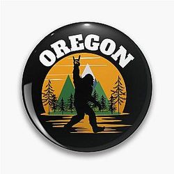 Oregon Bigfoot Sasquatch Pin