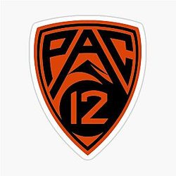 pac 12 logo - oregon state colors Sticker