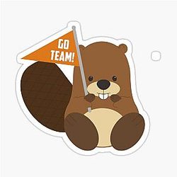 Cute Oregon Beaver for Kids Sticker