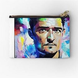 Dynamic portrait of Orlando Bloom Zipper Pouch