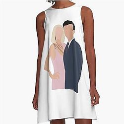 Katy Perry and Orlando Bloom A Line Dress