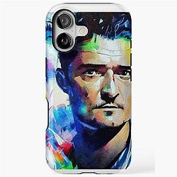 Dynamic portrait of Orlando Bloom iPhone Case