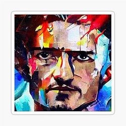 Orlando Bloom face sticker