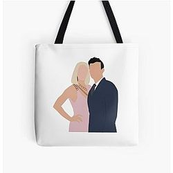 Katy Perry and Orlando Bloom All Over Print Tote Bag