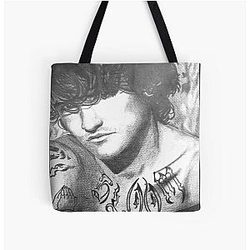 Orlando Bloom Tattoos Pencil Drawings All Over Print Tote Bag