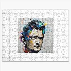 Modern art puzzle with Orlando Bloom face
