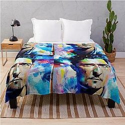 Dynamic Portrait of Orlando Bloom Throw Blanket