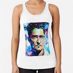 Dynamic Portrait of Orlando Bloom Racerback Tank Top