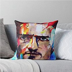 Study of Orlando Bloom Throw Pillow
