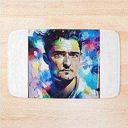 Dynamic Portrait of Orlando Bloom Bath Mat