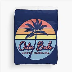 Outer Banks North Carolina Vacation Beach Sunset Duvet Cover
