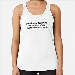 john b outer banks racerback tank top