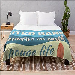 Outer Banks Paradise on Earth Throw Blanket