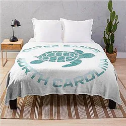 Outer Banks Sea Turtle Throw Blanket