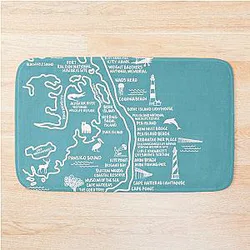Outer Banks Map Bath Mat