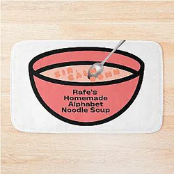 Rafe's Outer Banks Homemade Alphabet Noodle Soup Bath Mat