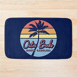 Outer Banks North Carolina Vacation Classic Beach Sunset Bath Mat