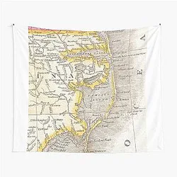 Vintage Map of the Outer Banks Tapestry 1818
