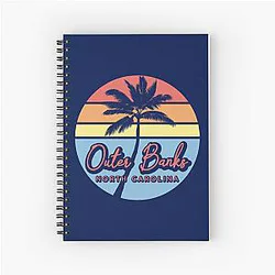 Outer Banks North Carolina Vacation Classic Beach Sunset Spiral Notebook