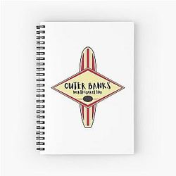 Outer Banks Surf Beach North Carolina Spiral Notebook