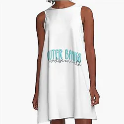 Outer Banks Paradise On Earth Light Blue A-Line Dress