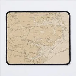 Vintage Outer Banks North Carolina Map 1897 Old North Carolina Coast Atlas Mousepad