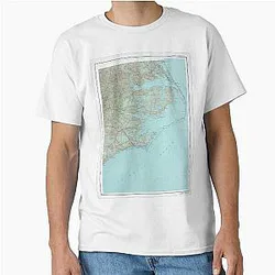 Outer Banks NC Map North Carolina Coast Atlas Classic T-Shirt