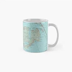 Outer Bank NC Map  North Carolina Coast Atlas Classic Mug