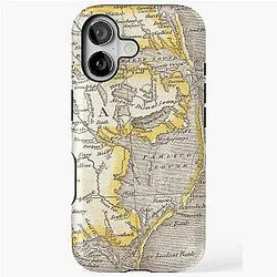 Vintage Map of the Outer Banks iPhone Tough Case